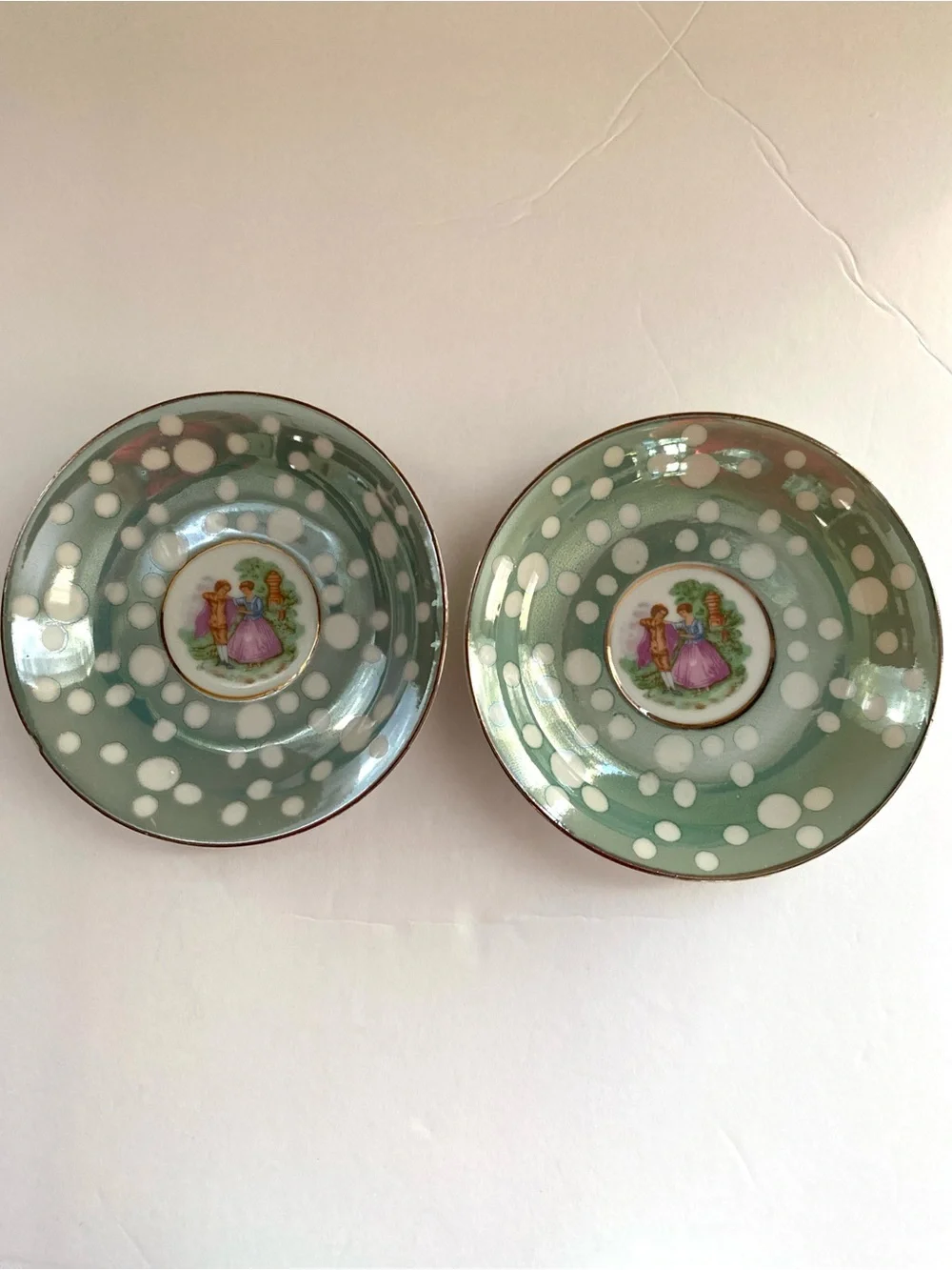 Vintage Mint Green Courting Couple 4.5